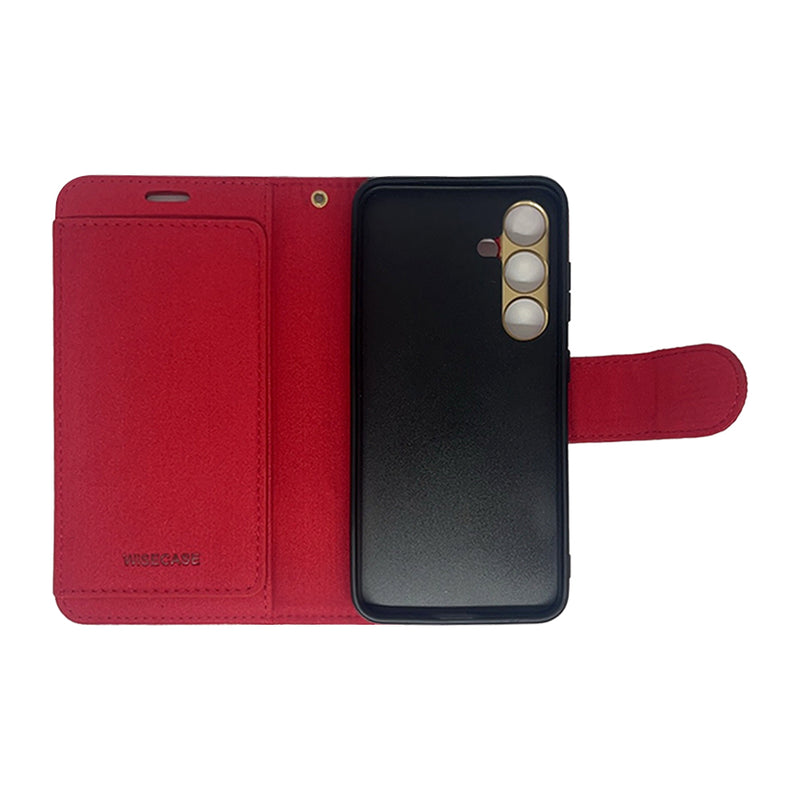 Wisecase Samsung Galaxy S24 Deluxe Wallet Folio Red