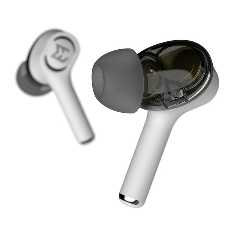 EFM TWS Alanta Dual Driver Earbuds with Wireless Charging - White