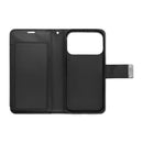 Wisecase iPhone 17 Pro Pocket Diary Wallet - Black