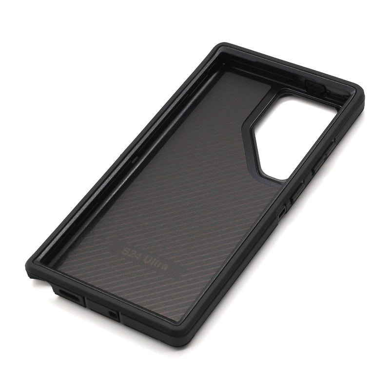 Wisecase Samsung Galaxy S24 Ultrra Bulwark Pro Case Black+Black