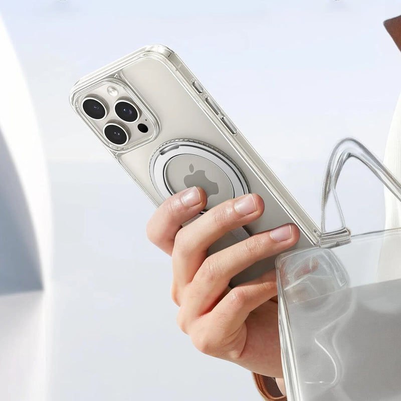 Anker MagGo Magnetic Case with Stand (360° Ring Stand, For iPhone 16 Pro）Clear