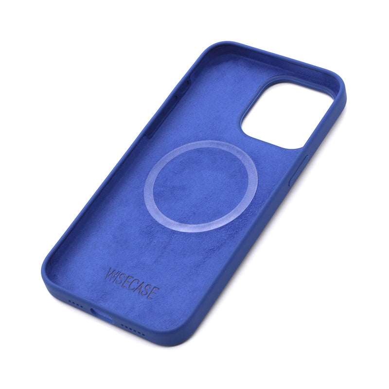 Wisecase iPhone 15 Pro Max Magsafe Silicone Case Deep Blue