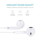 Melaudi HI-202 MFI Lightning Earphone White