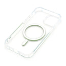 Wisecase iPhone 15 Tough Gel Magsafe Clear+Green