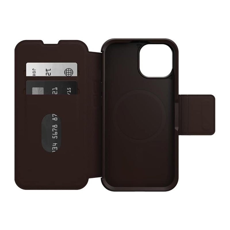 Otterbox Strada Folio MagSafe Case For iPhone 15 - Espresso