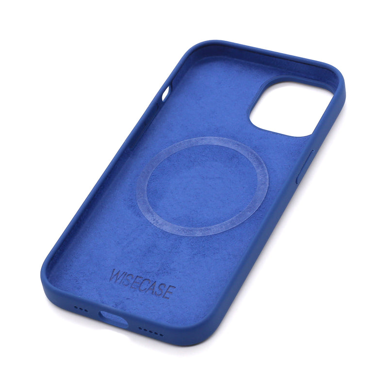 Wisecase iPhone 15 Magsafe Silicone Case Deep Blue
