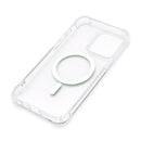 Wisecase iPhone 15 ProMax Tough Gel Magsafe Clear+Green