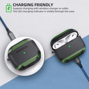 Wisecase Protective Airpod Case for Airpods Pro3 Black+Green