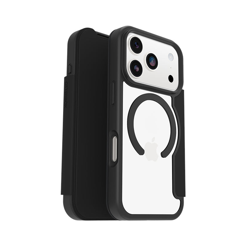 OtterBox React Folio case with Magnets suits iPhone 17 Pro - Black Crystal