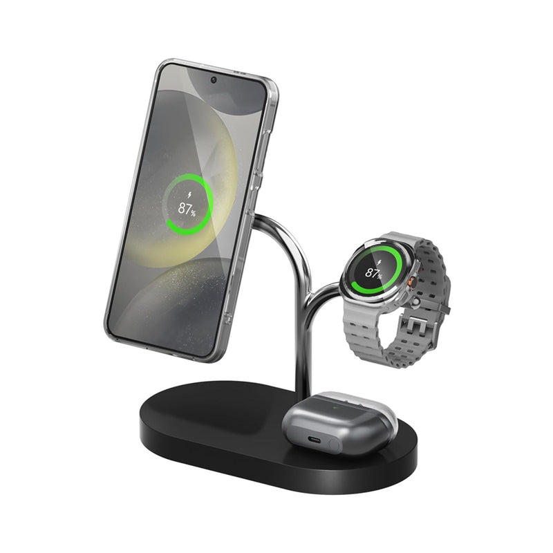 Samsung 3 in 1 Qi2 Wireless Charger Magnetic & Wireless charging (Max 15W) Black