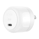 Belkin BoostCharge Compact USB-C® Wall Charger 30W +USB-C Cable with Lightning Connector White