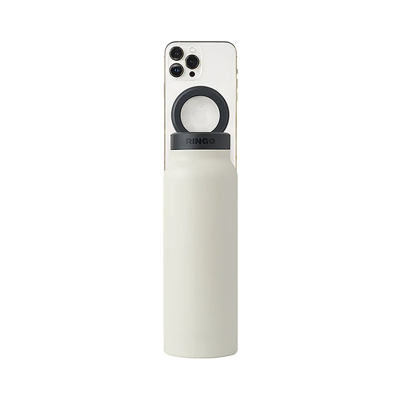 Ringo All-in-One Water Bottle with Magnetic Phone Mount - Ivory 710ml (24oz)