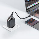 Acefast C13-05 USB-A/USB-C to USB-C Short Zinc Alloyconnectors Charging Data Cable (20cm) Black