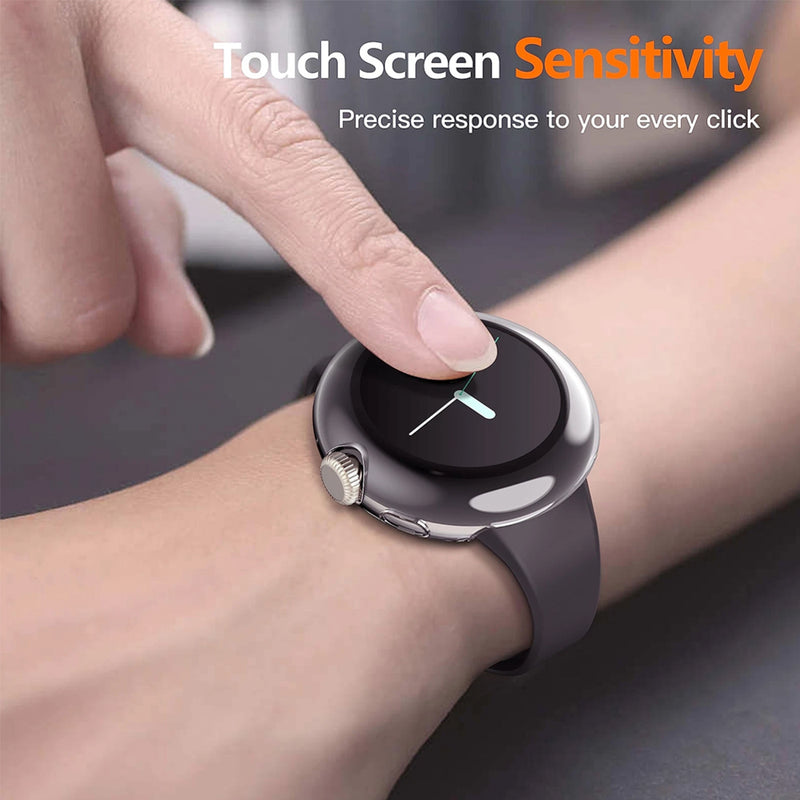 Doormoon Google Pixel Watch4 45mm Protective Glass Case Clear