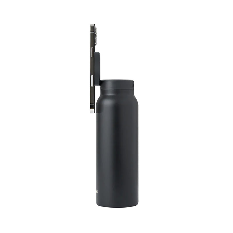Ringo All-in-One Water Bottle with Magnetic Phone Mount - Black 710ml (24oz)