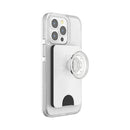PopSockets PopWallet+ for MagSafe (G2) - White+Clear
