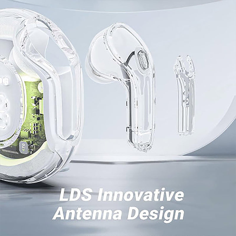 Acefast T8 Crystal color (2) Bluetooth earbuds white moon