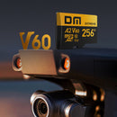 DM TF Card 256G-V60:R:180mb/s W:80mb/s