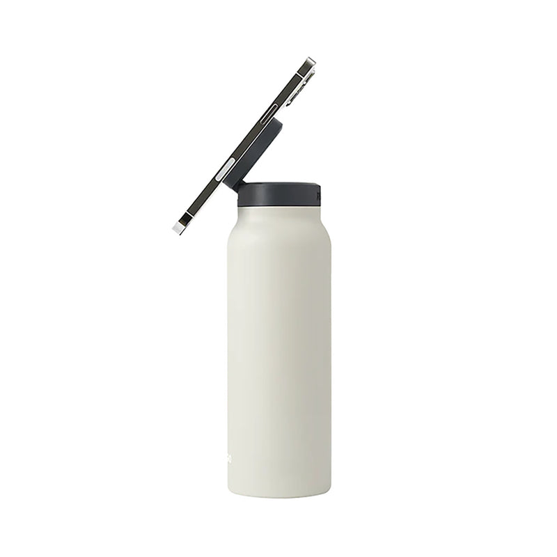 Ringo All-in-One Water Bottle with Magnetic Phone Mount - Ivory 710ml (24oz)