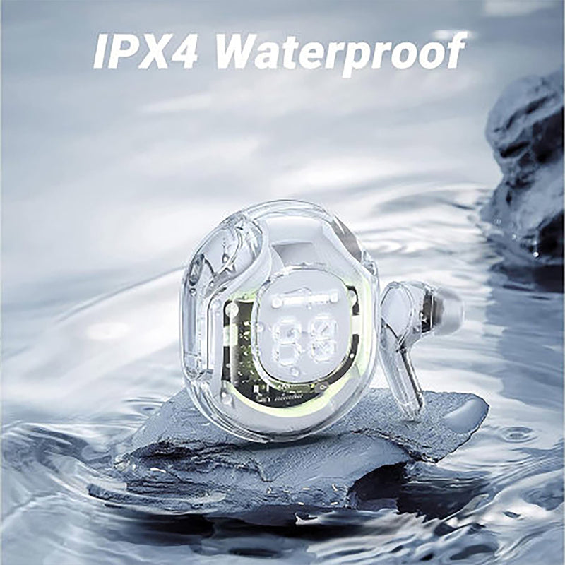 Acefast T8 Crystal color (2) Bluetooth earbuds white moon