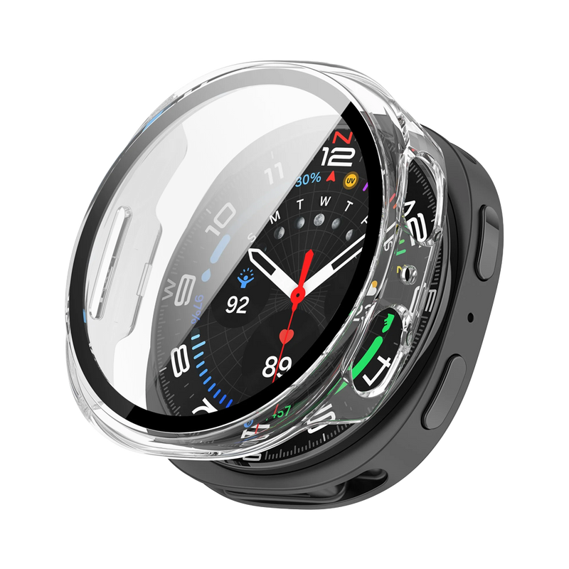 Doormoon Samsung Galaxy Watch8 44mm Protective Glass Case Clear