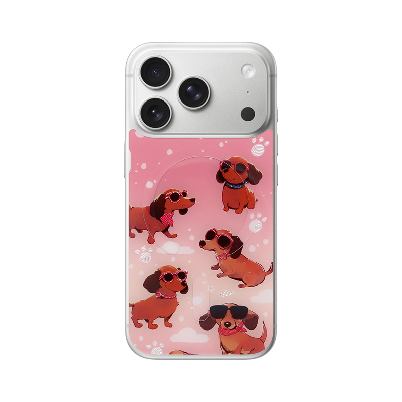 Love Tech iPhone 17 Pro Magnetic Back Panel Dachshund Sunnies
