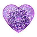 Popsnap Adhesive Grip&Stand Iridescent Confetti Dreamy Heart Purple