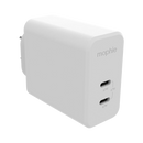 Mophie Speedport 67W Dual Port USB-C GaH Wall Charger White