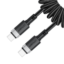 Acefast C14-03 USB-C to USB-C Spring Charging Data Cable 1.2m Black