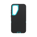 Wisecase Samsung Galaxy S24 Bulwark Pro Case Black+Cyan