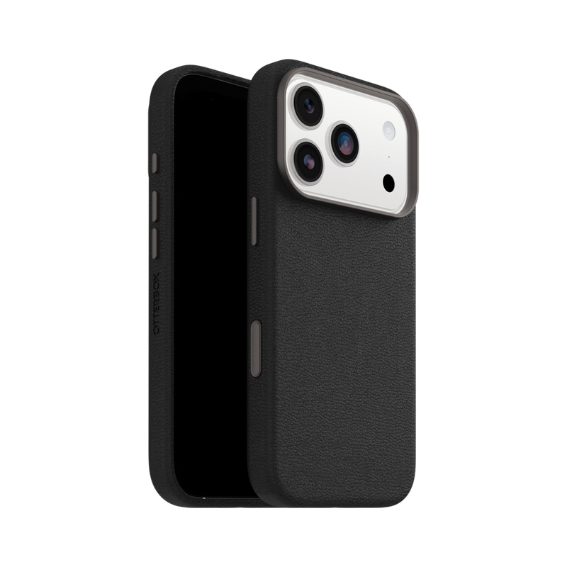 OtterBox Symmetry Cactus Leather with Mag & Cam Ctrl suits for iPhone 17 Pro - Noir Ash Black