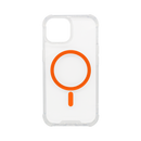 Wisecase iPhone 15 Tough Gel Magsafe Clear+Orange