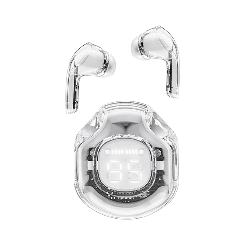 Acefast T8 Crystal color (2) Bluetooth earbuds white moon