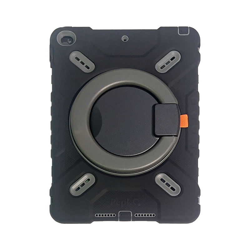 Pepk iPad Air 1/2 New iPad 2017/2018/iPad Pro 9.7 Rugged case for Kids Black+Gray