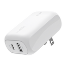 Belkin BoostCharge 42W Dual USB-A + USB-C Wall Charger with PPS and PD White