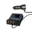 Acefast B11 138W Car Charger Splitter with Digital Display black