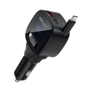 Acefast B17 95W Car Charger with Telescopic Cable Black