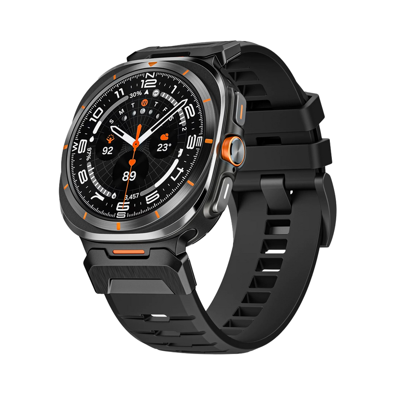 Machino MC-WS34 Premium Silicone Watch Strap for Galaxy Watch Ultra 47mm Black