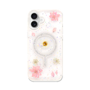 Wisecase iPhone 16 Plus Moda Print Magsafe Case White Chamomile