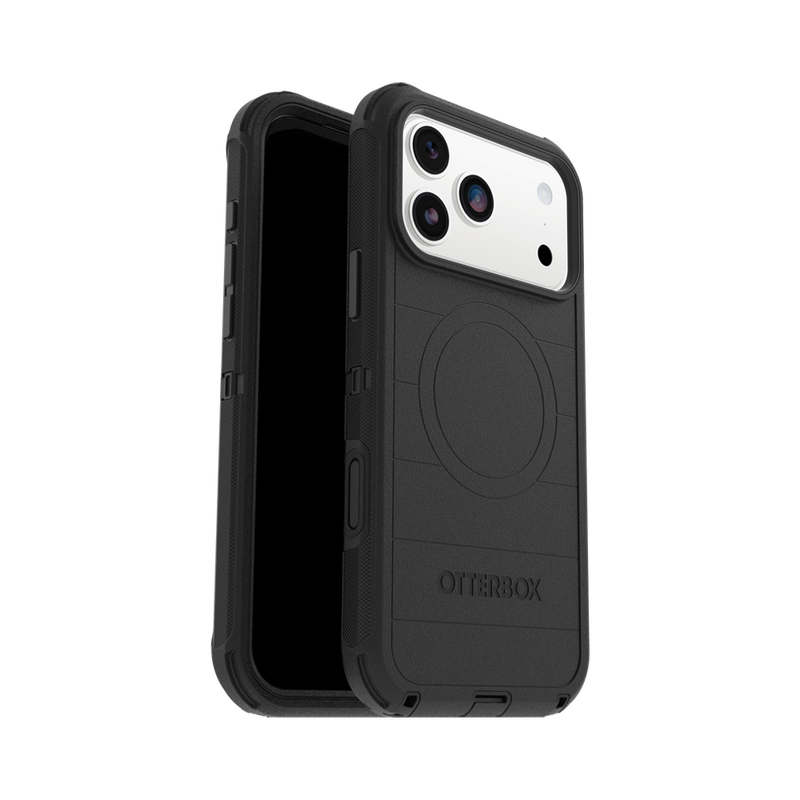 OtterBox Defender Pro case with Magnets & Cam Ctrl suits iPhone 17 Pro Max - Black