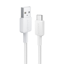 Anker 322 USB-A to USB-C Cable - White (3ft Braided) 90CM
