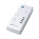 Sansai 4 Outlet USB-A and USB-C Powerboard White