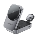 Acefast E22 Desktop 3-in-1 Wireless Charging Holder Metal Gray