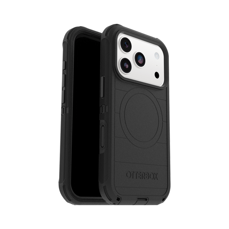 OtterBox Defender Pro case with Magnets & Cam Ctrl suits iPhone 17 Pro - Black