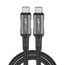 Acefast C1-09 USB-C to USB-C Aluminum Alloy Audio/video Transmission Full-featured Data Cable 1.0M Black-gray