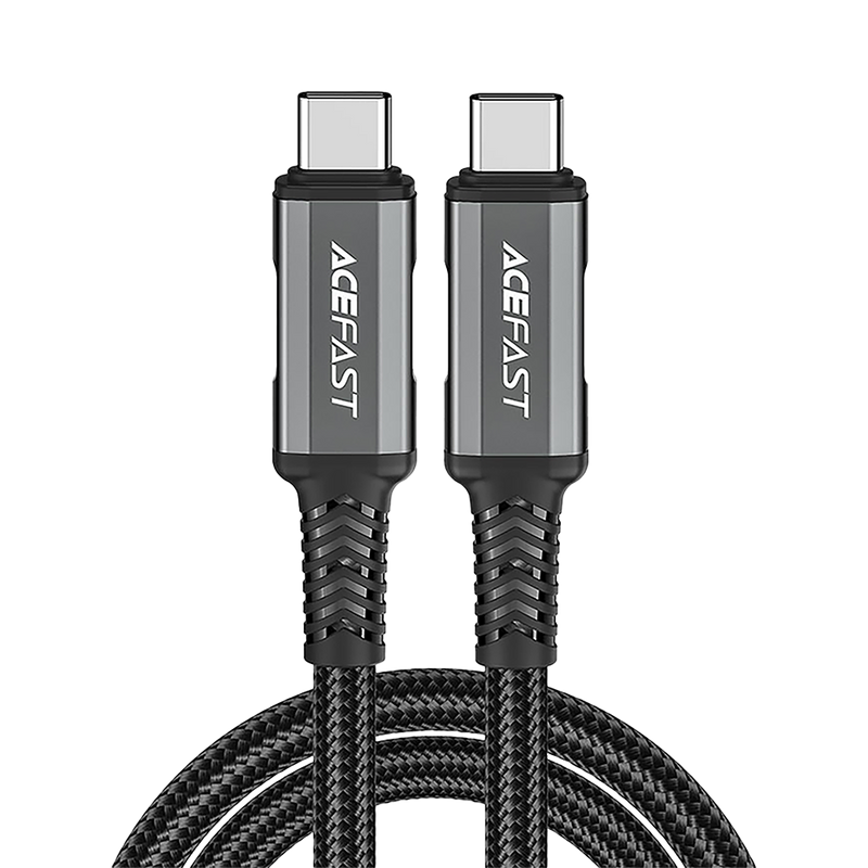Acefast C1-09 USB-C to USB-C Aluminum Alloy Audio/video Transmission Full-featured Data Cable 1.0M Black-gray