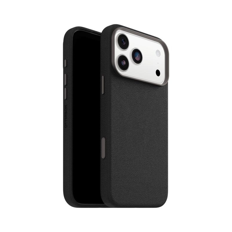 OtterBox Symmetry Cactus Leather with Mag & Cam Ctrl suits iPhone 17 Pro Max - Noir Ash Black