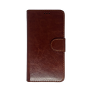 iPhone X Master Glossy Leather Look Wallet - Brown