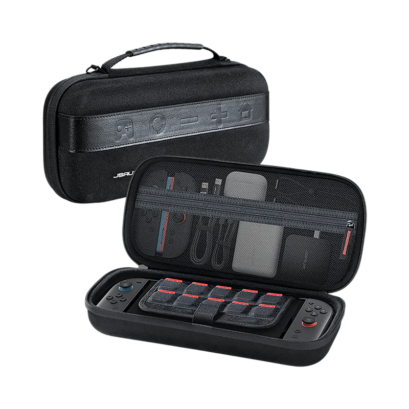 JSAUX All-in-One TravelStorage Carrying Case for Switch2 Black