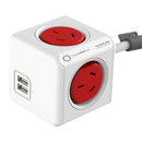 Allocacoc PowerCube Extended Surge AU White+Red